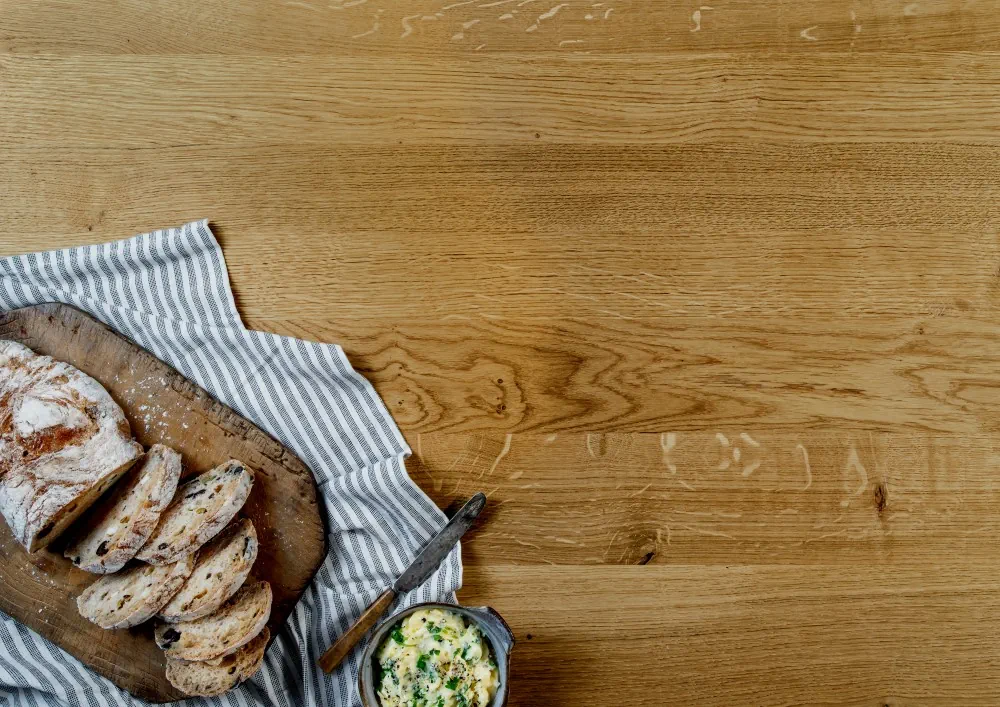 Bread on Rustic Oak top